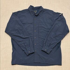 Mountain Hardwear Shirt Men's L Navy Lightweight Vented Outdoor Hiking